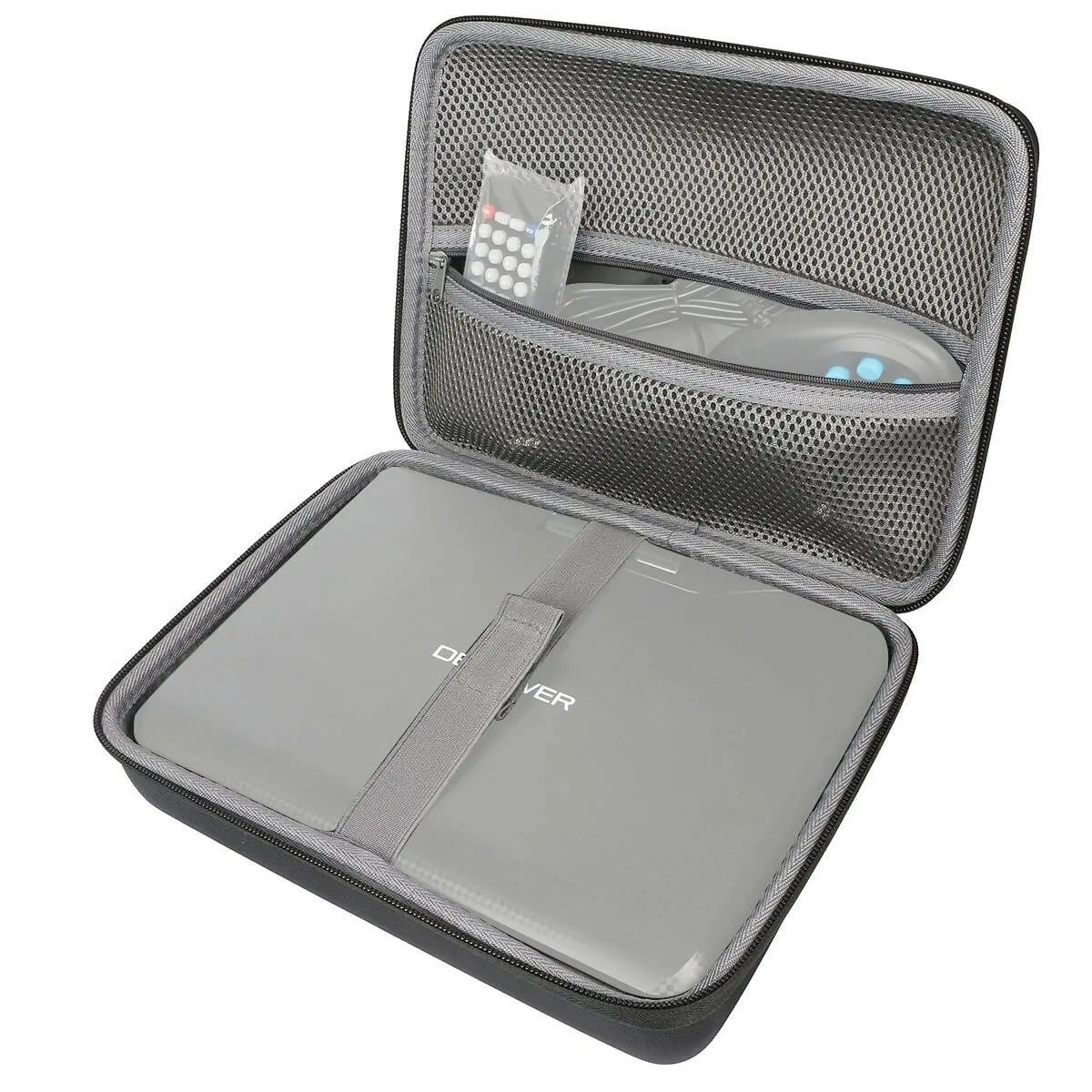 Digicase Hard Carrying Case 9" for Portable DVD Player, TV, External USB