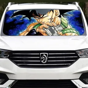 Dragon Ball Bardock Super Saiyan Goku Father Warrior Color Streetwear Windshield Sunshade