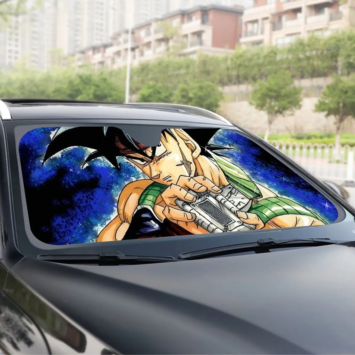 Dragon Ball Bardock Super Saiyan Goku Father Warrior Color Streetwear Windshield Sunshade