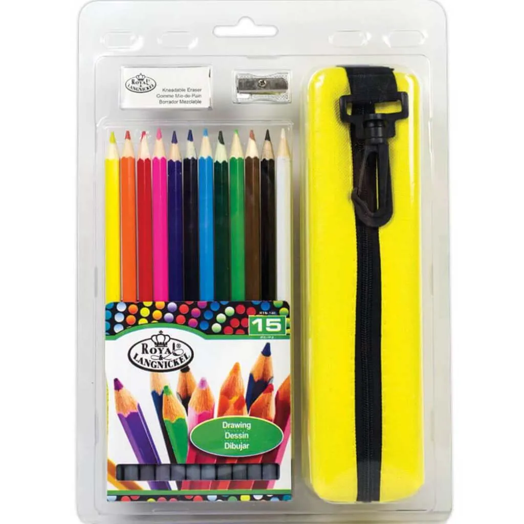 Drawing Pencils with Case 12pc