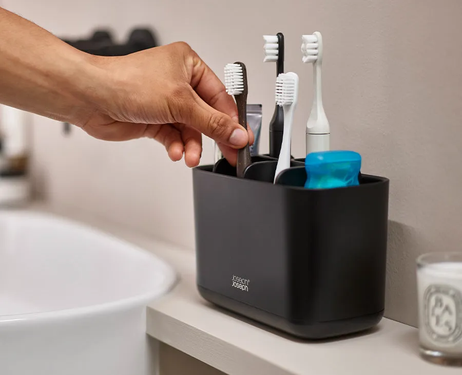 EasyStore™ Large Matt Black Toothbrush Holder