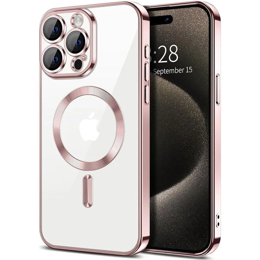 Entronix Apple iPhone 16 Pro [Magnetic-Compatible] Case - Clear & Shiny,