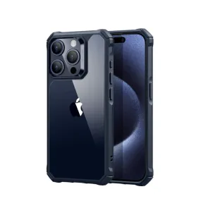 ESR - iPhone 15 Pro Air Armor Series Hybrid Case TPU Bumper Acrylic Back   Air Cushion Drop Protection - Dark Blue / Transparent