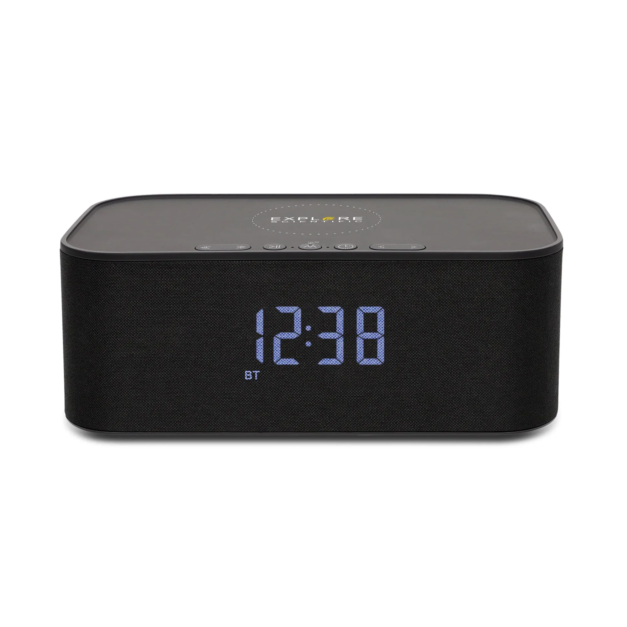 Explore Scientific Clock with BT Speaker and Wireless Charger