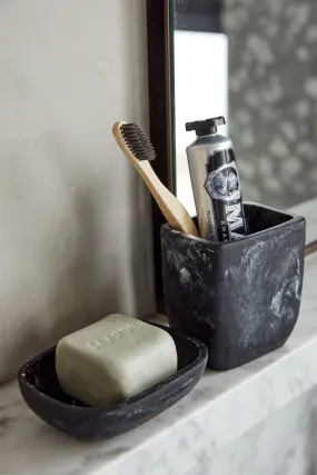 Flow Resin Toothbrush Holder | Ash Black