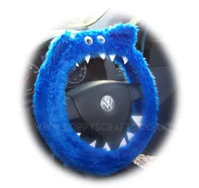 Fuzzy Monster car steering wheel cover Plain faux fur choice of colour