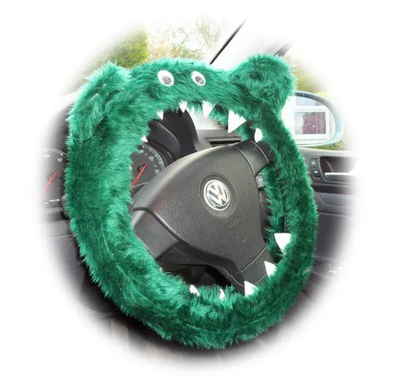 Fuzzy Monster car steering wheel cover Plain faux fur choice of colour