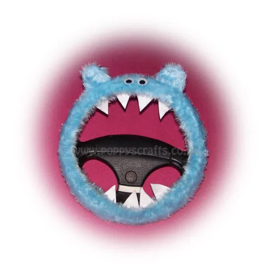 Fuzzy Monster car steering wheel cover Plain faux fur choice of colour