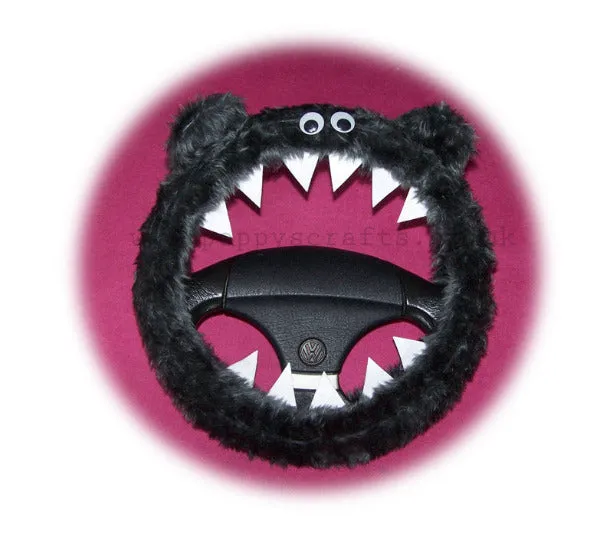 Fuzzy Monster car steering wheel cover Plain faux fur choice of colour