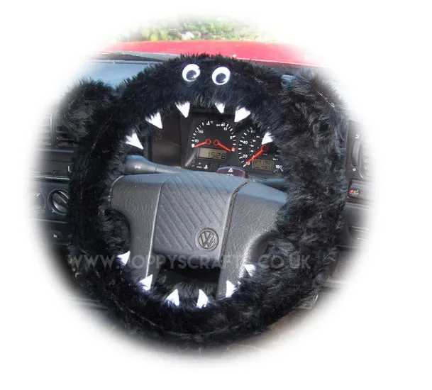 Fuzzy Monster car steering wheel cover Plain faux fur choice of colour