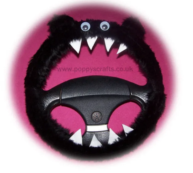 Fuzzy Monster car steering wheel cover Plain faux fur choice of colour