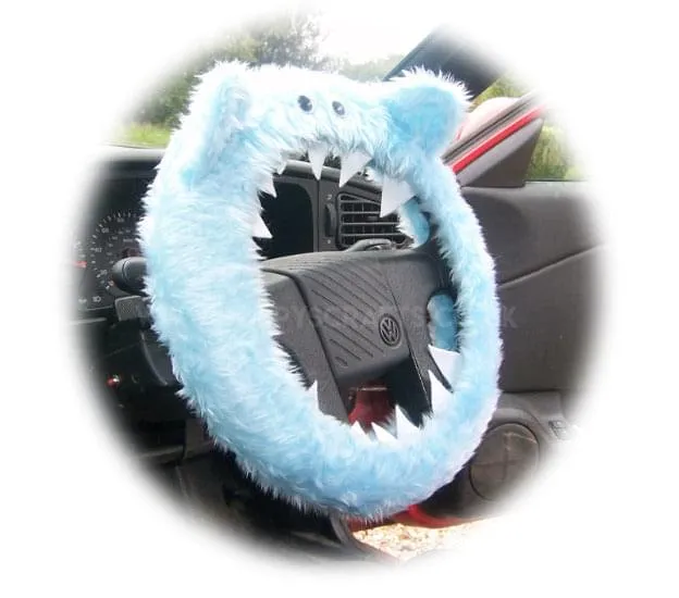 Fuzzy Monster car steering wheel cover Plain faux fur choice of colour