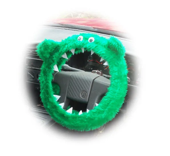 Fuzzy Monster car steering wheel cover Plain faux fur choice of colour