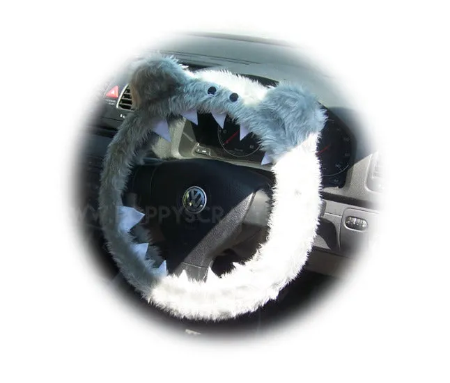 Fuzzy Monster car steering wheel cover Plain faux fur choice of colour