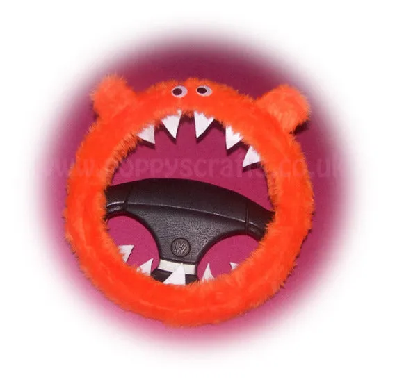 Fuzzy Monster car steering wheel cover Plain faux fur choice of colour