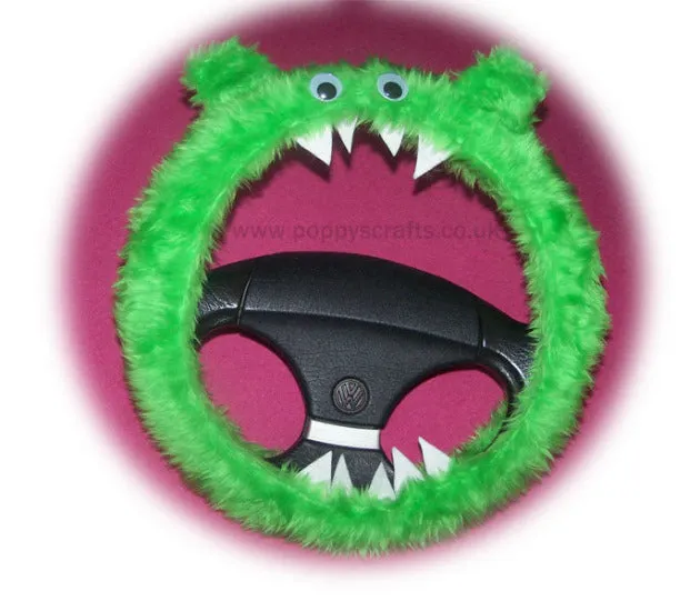 Fuzzy Monster car steering wheel cover Plain faux fur choice of colour