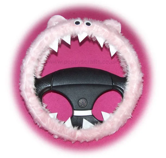 Fuzzy Monster car steering wheel cover Plain faux fur choice of colour