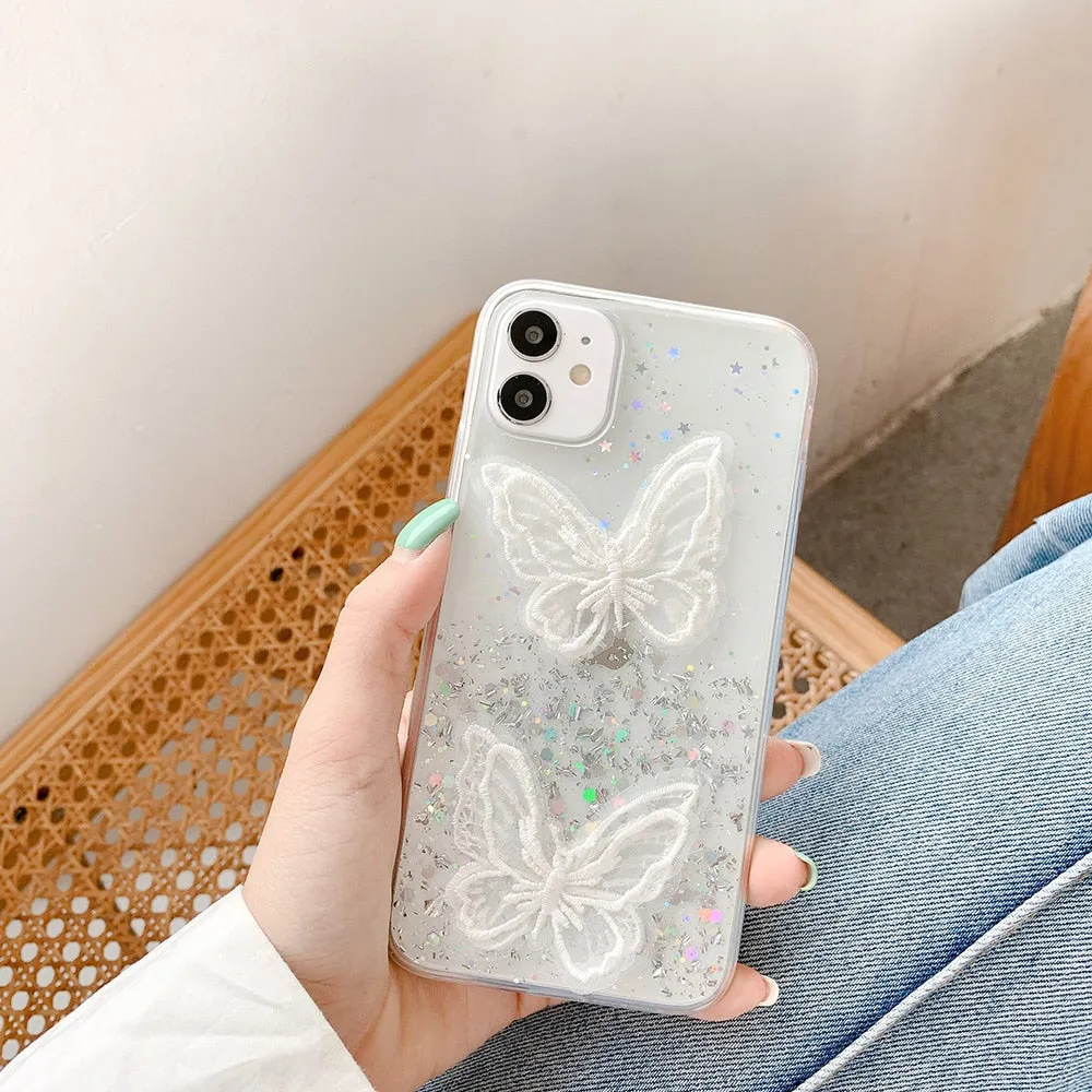 Glitter Star Butterfly iPhone Cases