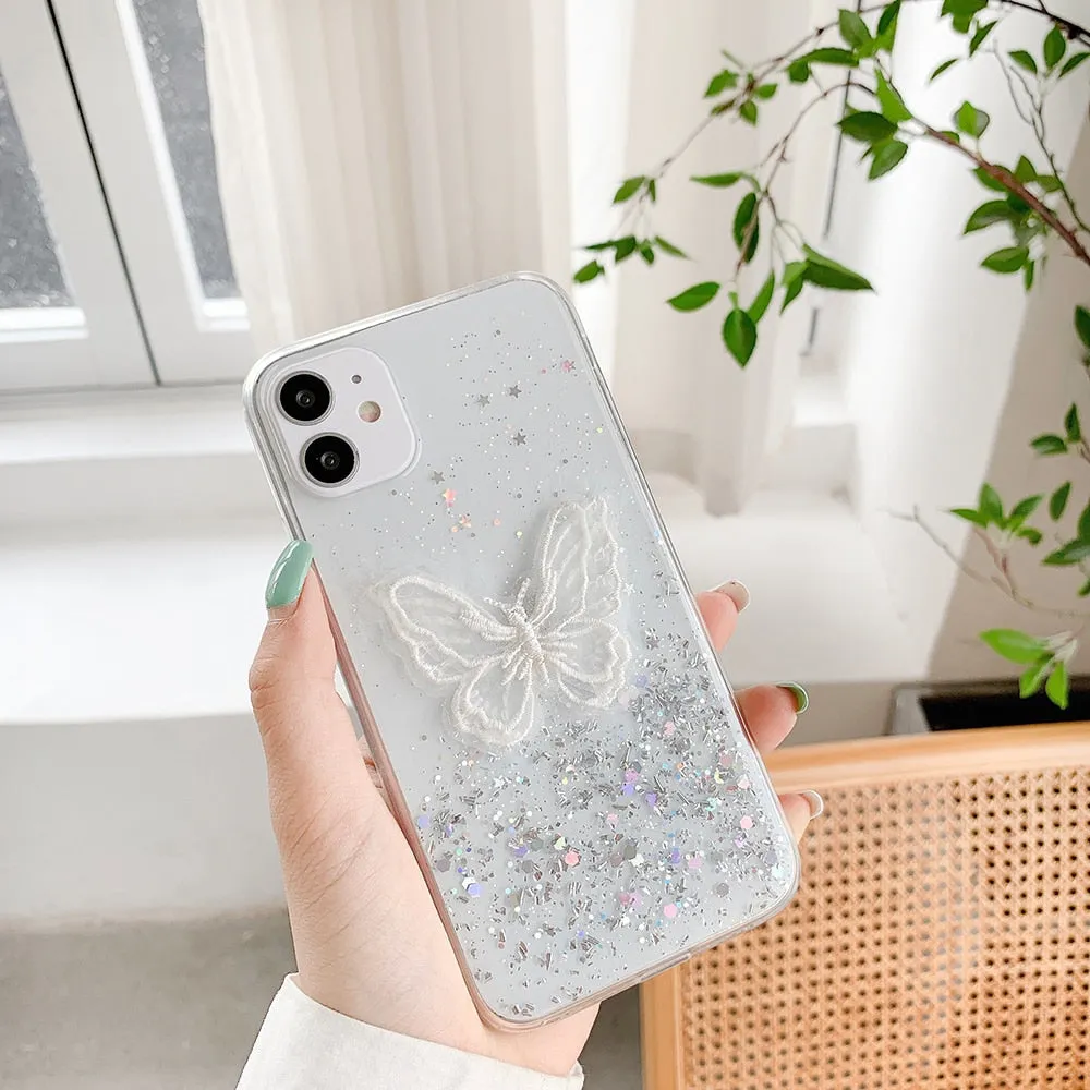 Glitter Star Butterfly iPhone Cases