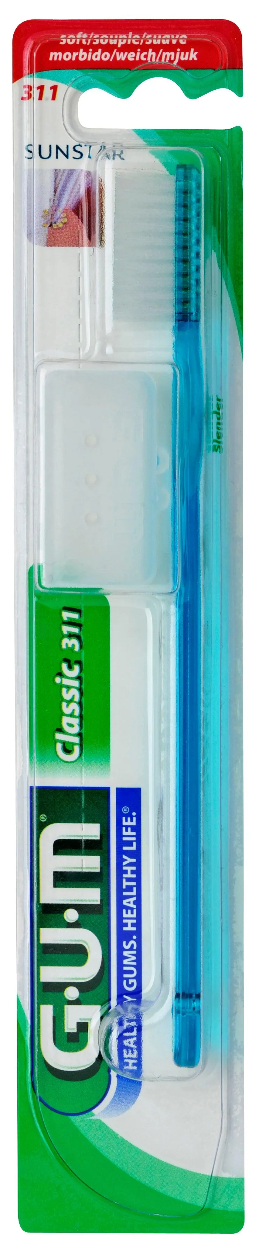 GUM Classic Soft 3-Row Slender Toothbrush