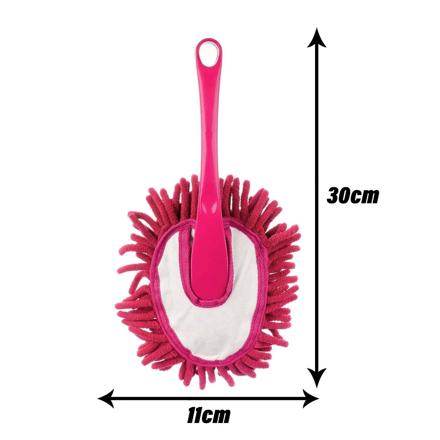 Heart Home Car Duster | Cleaning Duster with Handle | Dust Cleaning Brush | Kitchen Cleaning Brush | Car Dashboard Brush | Dry-Wet Cleaning Brush | Small | Pink