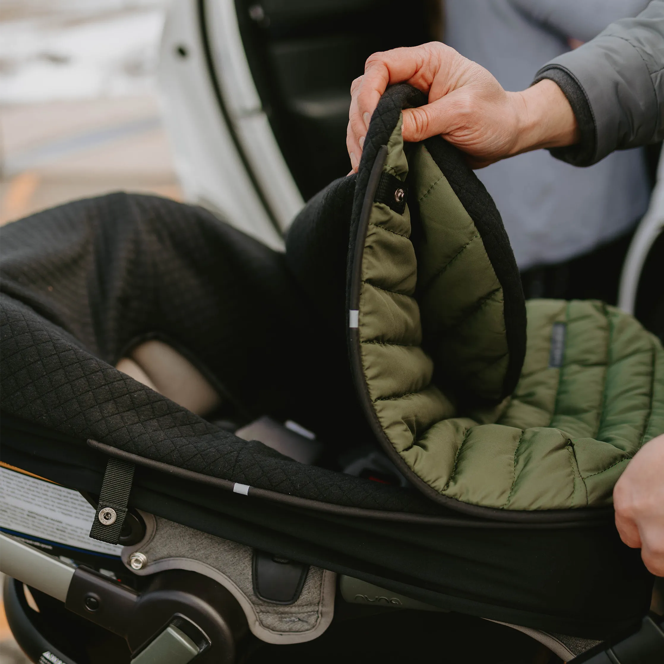 Infant Car Seat Footmuff - Dark Green