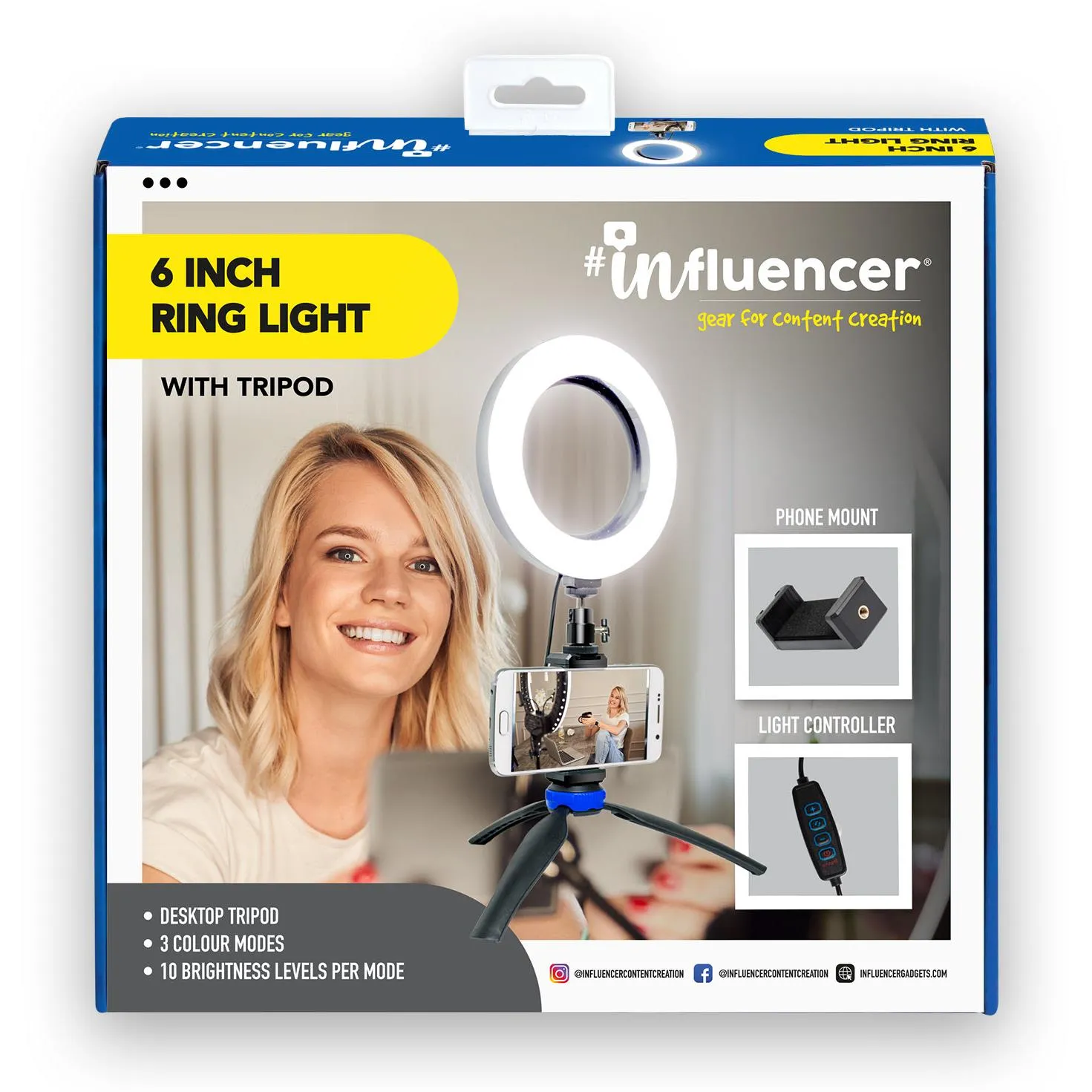 Influencer 6" Ring Light with Small Tripod