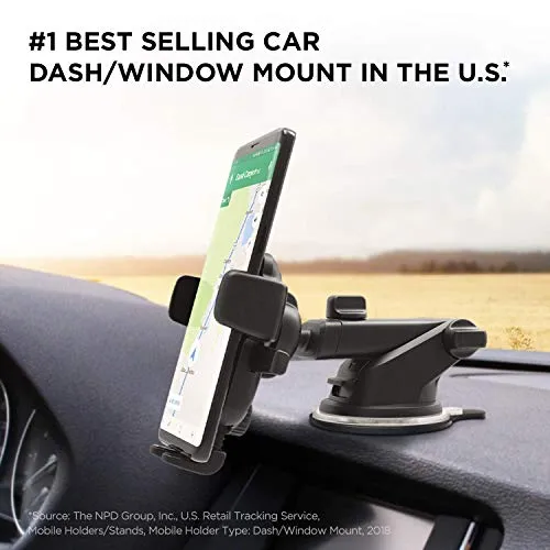 iOttie Easy One Touch 4 Dash & Windshield Car Mount Phone Holder Desk Stand Pad & Mat for iPhone, Samsung, Moto, Huawei, Nokia, LG, Smartphones