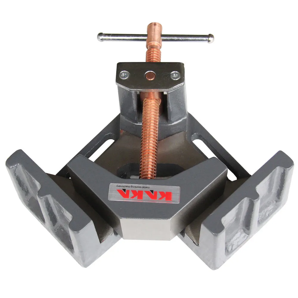 KAKA Industrial AC-100 Angle Clamp, Solid Construction, 90 Degree Welding Angle Clamp, Heavy-Duty Cast-Iron Angle Clamp Vice