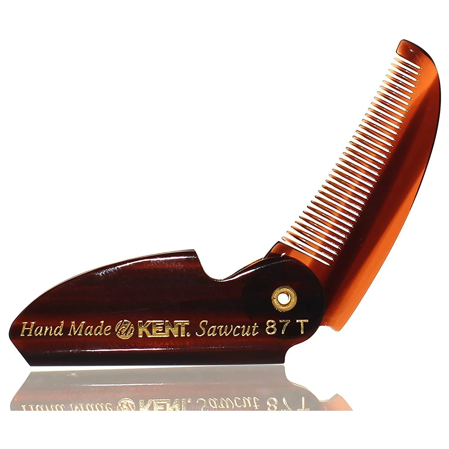 Kent 87T Handmade Folding Pocket Comb for Men