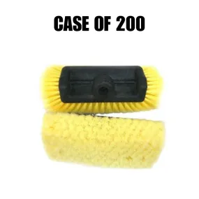 Medium-Soft 5 Corner Car Wash Brush Head (Yellow) [Case of 10]