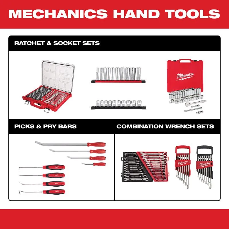 Milwaukee 1/4 in. drive SAE Ratchet and Socket Set 90 teeth