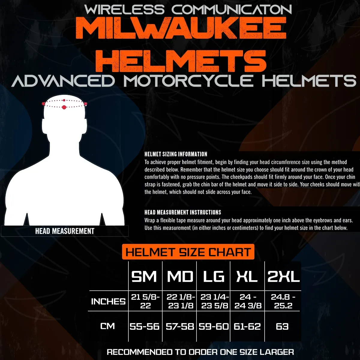 Milwaukee Helmets H512 Titanium and Blue Chit-Chat Black Full Face