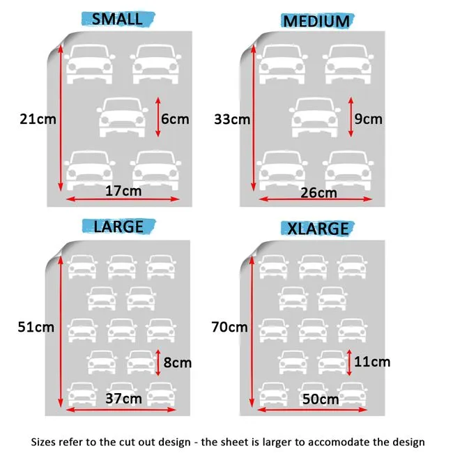 Mini Car Pattern Stencil