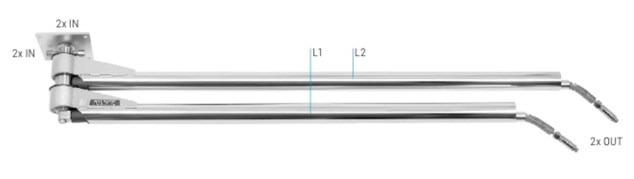 Mosmatic Dual Ceiling Boom DDP 6ft 9in 67.449