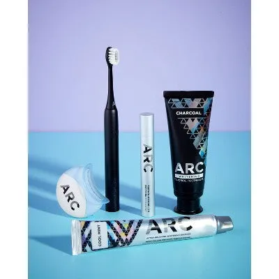 New - ARC Emulsion Leave-On Tooth Whitening System with Applicator, Stand and LED Blue Light - Mint Flavor - 0.88oz