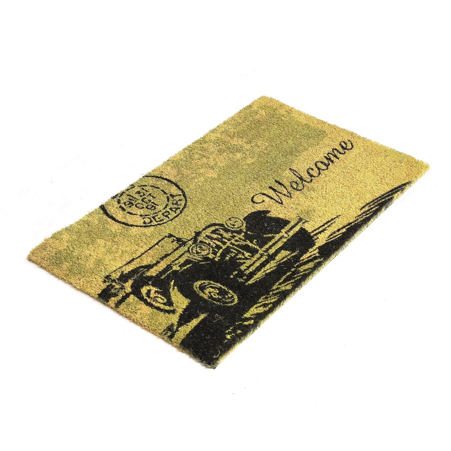 OnlyMat Vintage Car Printed Natural Coir Doormat