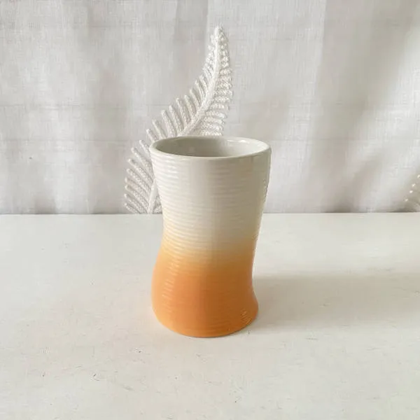 Peach/Orange And White Gradient Bathroom Accessory Set