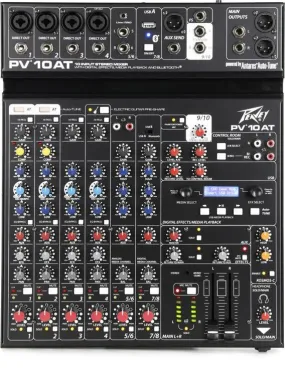 Peavey PV®10AT Compact 10 Channel Mixer with Bluetooth and Antares® Auto-Tune