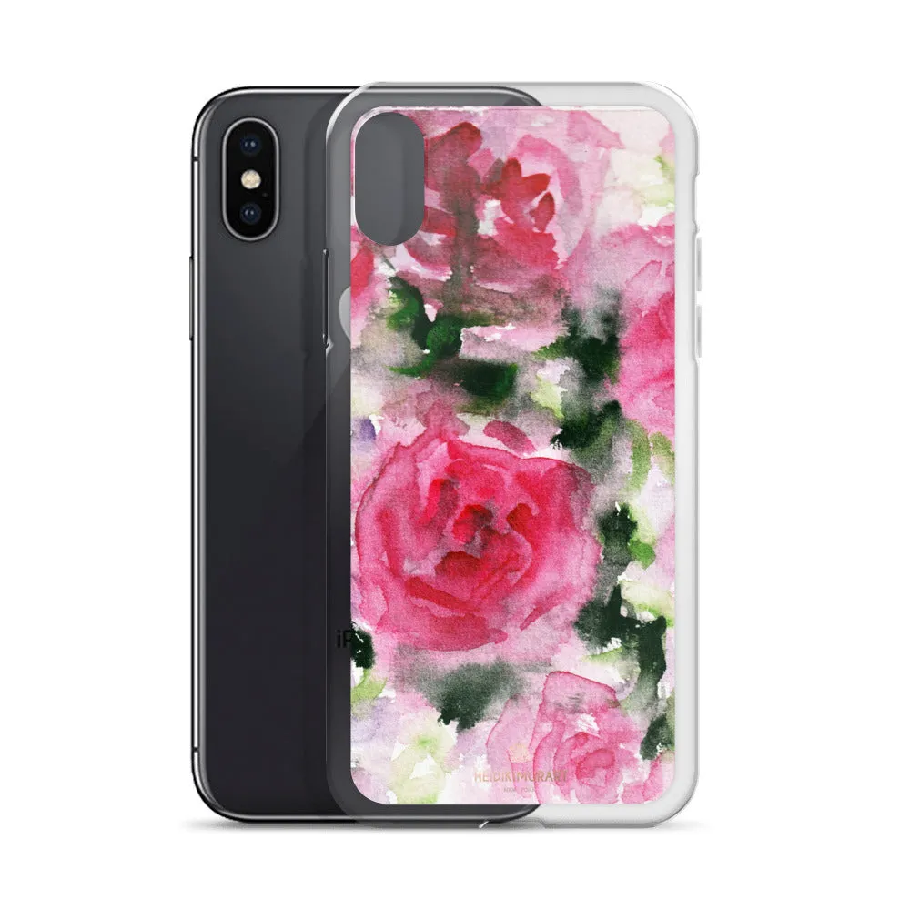 Pink Rose Floral iPhone Case, iPhone X | XS | XR | XS Max | 8 | 8  | 7| 7  Best Phone Case-Printed in USA/EU/MX