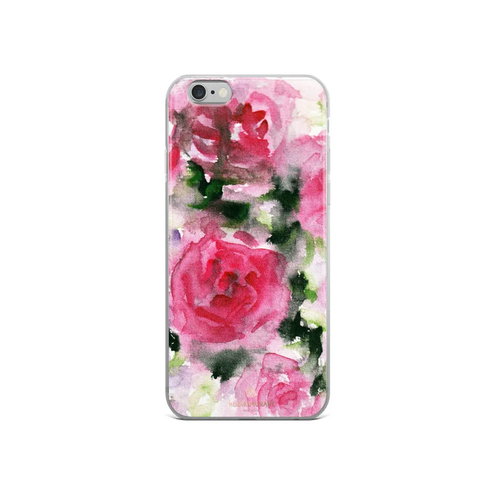 Pink Rose Floral iPhone Case, iPhone X | XS | XR | XS Max | 8 | 8  | 7| 7  Best Phone Case-Printed in USA/EU/MX