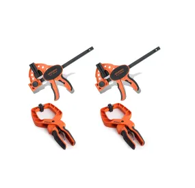 Pony | Clamp Set 4Pc  2 X 6" Expandable Clamp 2 X 2" Hand Clamp