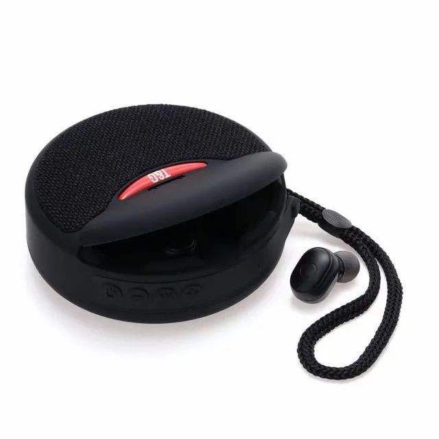 Portable Speaker & Wireless Earbuds -Wireless Sound, Premium Bass, Sleek Design for Travel & Everyday Use