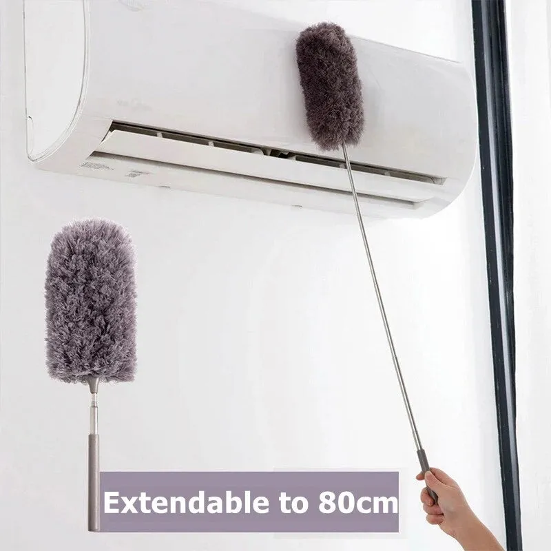 "Versatile Microfiber Duster Brush for Efficient Cleaning of Home, Car, and Furniture - Handheld Anti-Dust Cleaner with Air-Conditioning Compatibility"