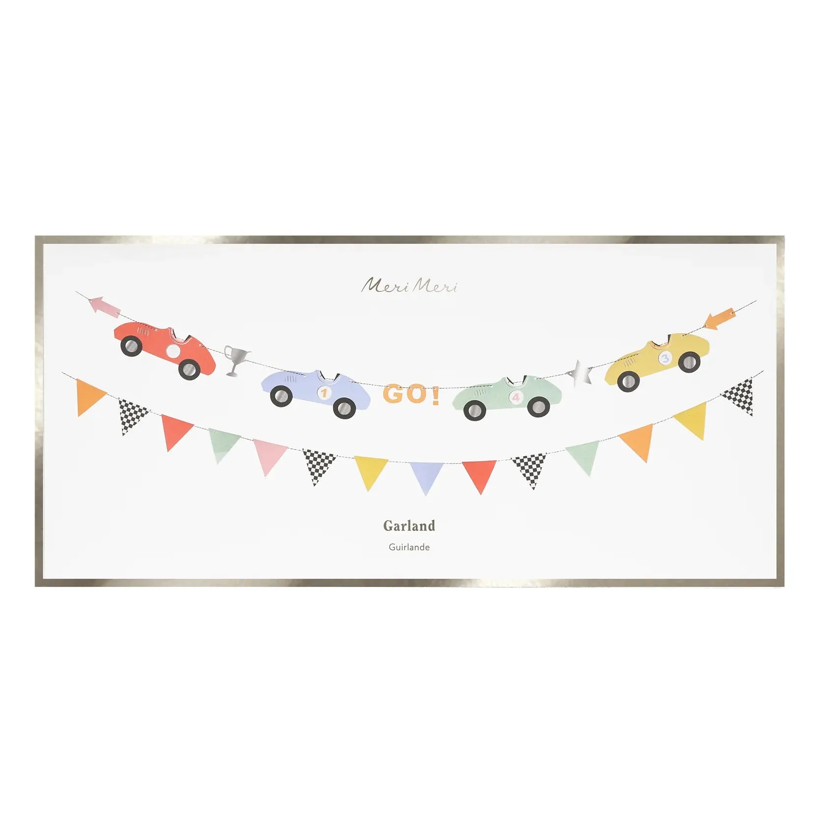 Race Car Garland, 6 Foot Long Race Car-Themed Garland by Meri Meri