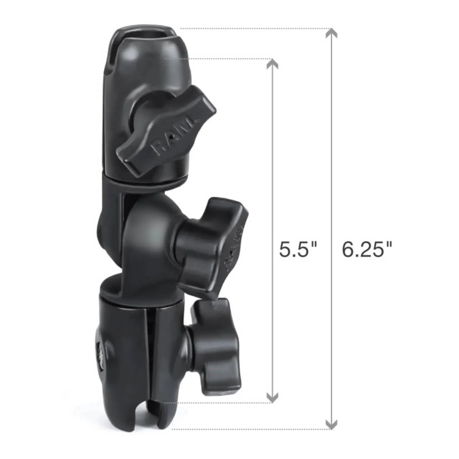 RAM COMPOSITE DOUBLE SOCKET SWIVEL & RATCHET ARM