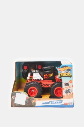 Red Hot Wheels Monster Truck With Remote Control (2 Piece)