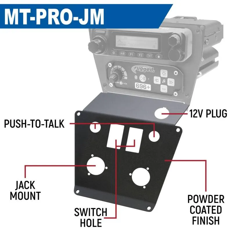 Rugged Radios Lower Accessory Panel - SPOD Touchscreen - Polaris RZR PRO XP/RZR Turbo R/RZR PRO R Dash Mount Radio/Intercom