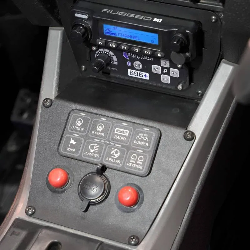 Rugged Radios Lower Accessory Panel - SPOD Touchscreen - Polaris RZR PRO XP/RZR Turbo R/RZR PRO R Dash Mount Radio/Intercom