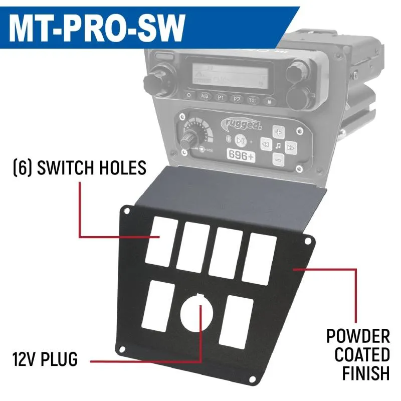 Rugged Radios Lower Accessory Panel - SPOD Touchscreen - Polaris RZR PRO XP/RZR Turbo R/RZR PRO R Dash Mount Radio/Intercom